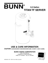 Bunn Titan TF Server Operating instructions