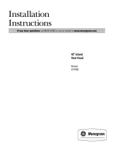Monogram ZV1050SF2SS Installation guide