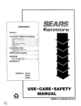 Kenmore 30229 User manual