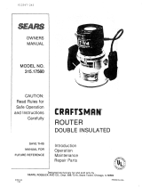 Craftsman 315.17560 Owner's manual