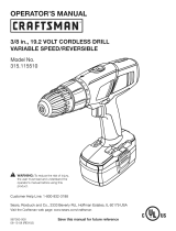 Craftsman 315.115510 User manual