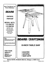 Craftsman 113.298762 Owner's manual