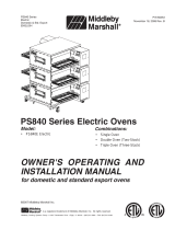 Middleby Marshall PS840 User manual