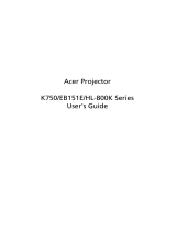 Acer K750 User manual