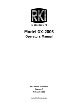 RKI Instruments GX-2003 User manual
