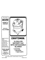 Craftsman 17965 - 6 Gal. Wet/Dry Vac Owner's manual