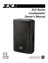 Electro-Voice ZX3-90 User manual