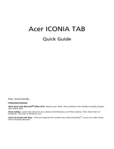 Acer Iconia Tab W500P User guide