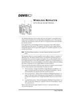 DAVIS Wireless Repeater 7624 Owner's manual