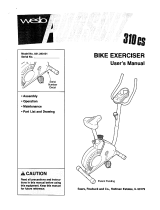 Weslo Pursuit 310 Cs User manual