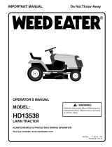 Weed Eater HD13538 Owner's manual