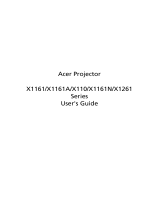 Acer X1161A User manual