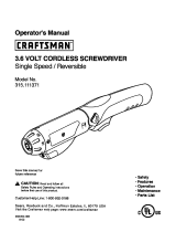 Craftsman 315.111371 Owner's manual
