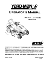 Yard-Man AutoDrive 604 Owner's manual