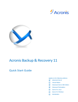 ACRONIS Backup & Recovery 11 advanced server Quick start guide