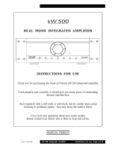 Musical Fidelity kW500 Integrated Amplifier User manual