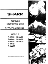 Sharp R-5A38 Owner's manual