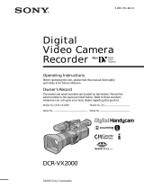 Sony DCR-VX2000 Operating instructions