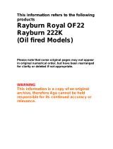 AGA Rayburn Royal OF22 and 222K Installation and Service Instructions