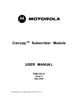 Motorola Solutions 9000SM - Canopy 900 MHz Subscriber Module User manual