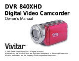 Vivitar 840XHD User manual