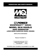 MULTIQUIP Whisperwatt DCA150USJ2 User manual