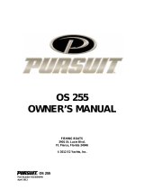 PURSUIT OS 255 Owner's manual