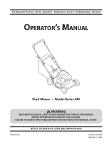 MTD 430 Series Owner's manual
