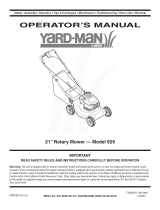 Yard-Man 829 Series Owner's manual