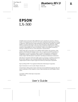 Epson 300 User manual