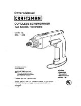 Craftsman 315.111640 User manual