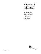 GE ZIFS240PASS Owner's manual