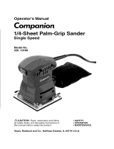 COMPANION 320.10189 Owner's manual