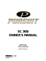 PURSUIT SC 365i Owner's manual