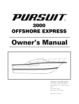 PURSUIT 1999 Offshore Express-3000 Owner's manual