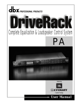 dbx DriveRack PA User manual