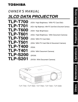 Toshiba TLP-T701U User manual