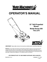 MTD 260 Thru 279 Owner's manual