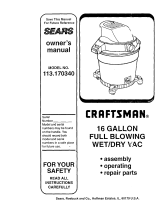 Craftsman 113.170340 Owner's manual