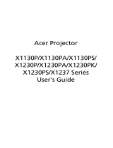 Acer X1230PS User manual