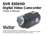 Vivitar DVR 830XHD User manual