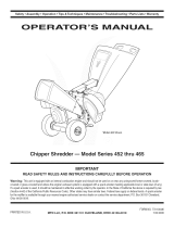 MTD 462 thru 465 Owner's manual