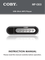 Coby MPC833 - 128 MB Digital Player User manual