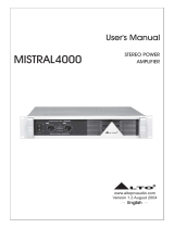 Alto MISTRAL 2500 User manual