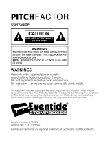 Eventide PitchFactor Owner's manual