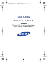 Samsung SGH-S425G Tracfone User manual
