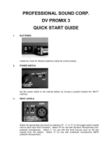 Professional Sound Corporation DV Promix 1 Quick start guide