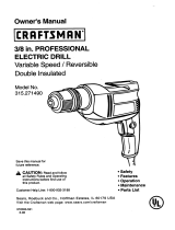Craftsman 315271490 Owner's manual
