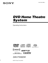 Sony DAV-FX900W Owner's manual