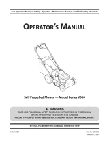 MTD Series V560 Owner's manual